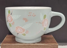 CAPELLI NEW YORK  Large Blue Floral Ceramic Coffee/Tea Mug