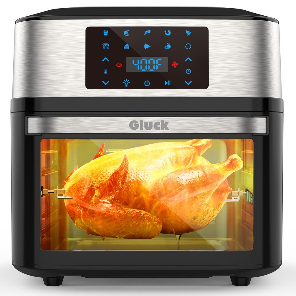 20QT Air Fryer Toaster Oven with Rotisserie and 10-in-1 Functions Including Dehydrator