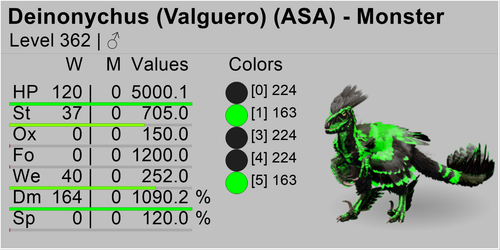 Deinonychus TOP STATS 14 Colors Ark Survival Ascended ASA PVE (PC/Xbox/PS） - 第 8/17 張圖片