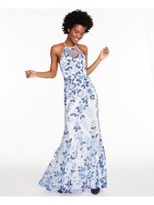 SEQUIN HEARTS Womens Sleeveless Full-Length Formal Fit + Flare Dress