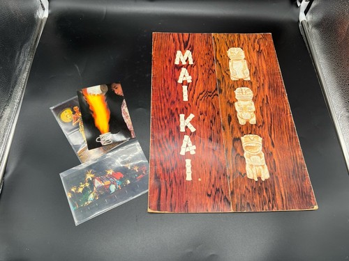 VTG Tiki Menu Mai Kai Fort Lauderdale Florida Cocktails Plus 3 Postcards