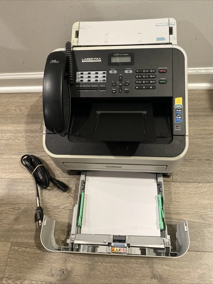 Brother intelliFAX-2940 Laser Fax Machine Copy/Fax/Print FAX2940 With Power Cord - Image 3 of 4