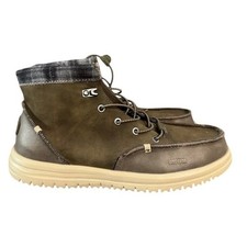 Hey Dude Bradley Classic Walnut Brown Plaid Lined Chukka Boots Mens 11 42067-267