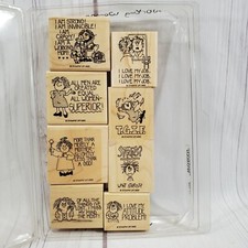 Stampin Up 1993 Stamp Set WORKING WOMAN TGIF Strong Mom Job Stress Attitude