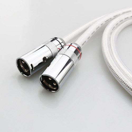 Par de cables XLR de plata pura sólida de audio HiFi cable de señal de interconexión de gama alta - Imagen 7 de 11