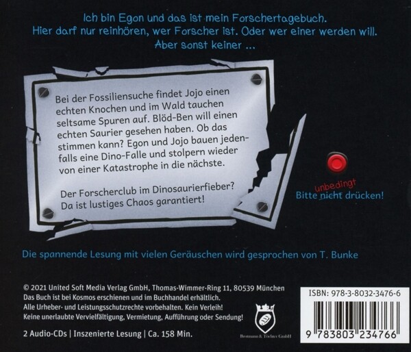 Thumbnail - Niemals Den Roten Knopf Drücken 3 (das Cd Hörbuch) Oder Die Dinos 2 Cd