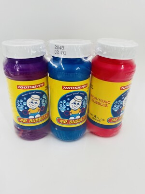 Vintage 1993 1990s Tootsietoy Mr. Bubbles 3 Pack Magic Wand
