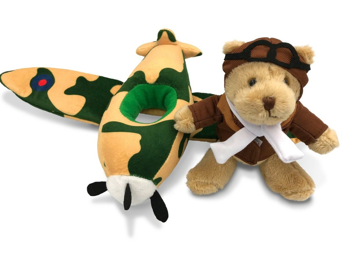 英国空軍 RAF テディベア British Teddy Bear イギリス購入 RAF Spitfire teddy bear in a plane plush pilot bear Royal Air
