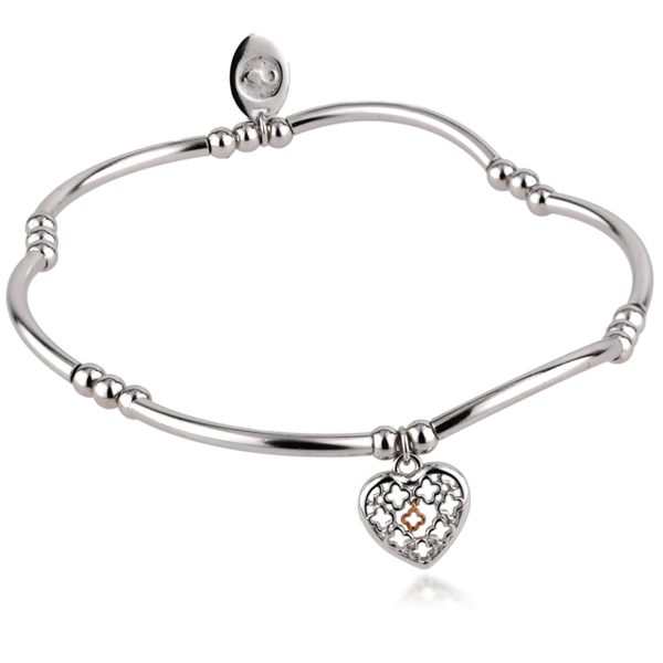 Clogau Tudor Court 18cm Silver and Rose Gold Bracelet (XX3STDCBB7) for