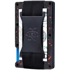 ROSSM RFID Wallet for Men - Rigid Slim Minimalist Card Holder - Forged Ruby