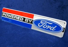 POWERED BY FORD -*US MADE*- 18" Embossed Street Sign - Man Cave Garage Bar Décor