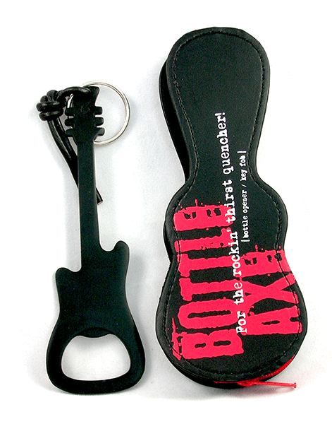 Bottle Axe Opener - Guitar Black Metal Bottle Opener - Music Themed Gift