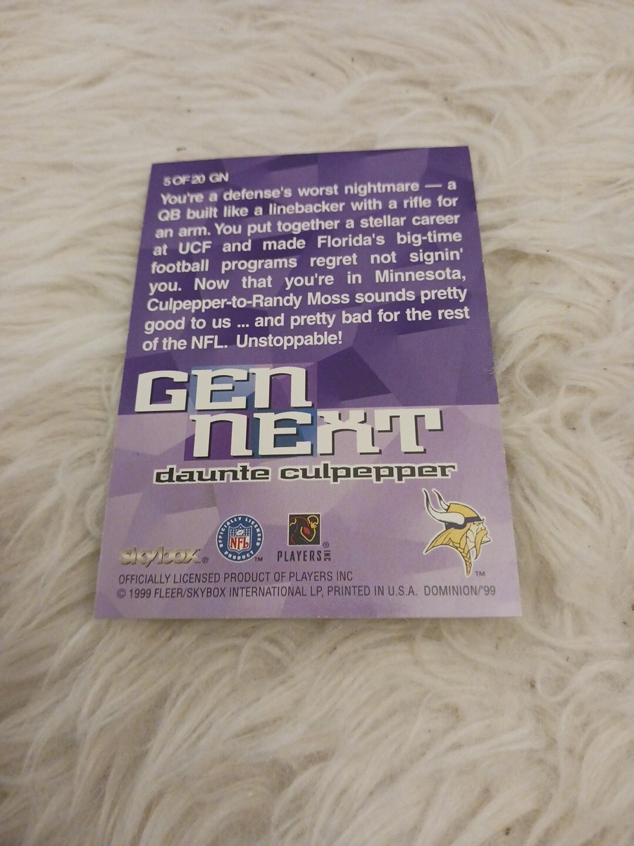 1999 Skybox Dominion GEN NEXT Daunte Culpepper RC #5 Of 20GN