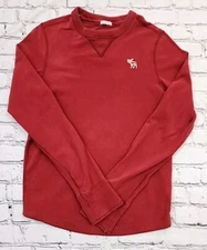 Vintage Abercrombie & Fitch Muscle Shirt Small Red Moose Embroidered Logo Preppy