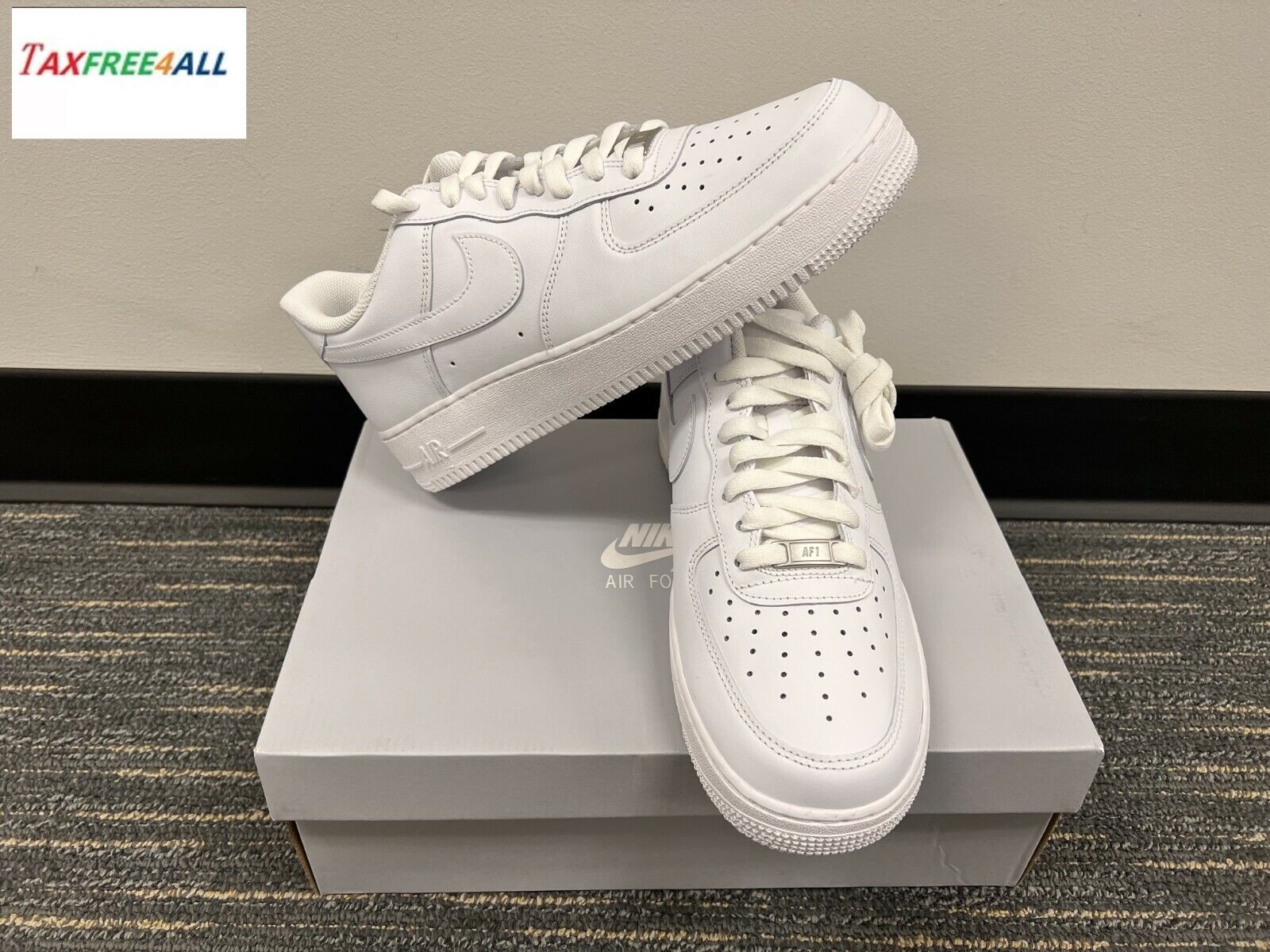 NEW! Nike Air Force 1 '07 Low Men's Triple White Size 7