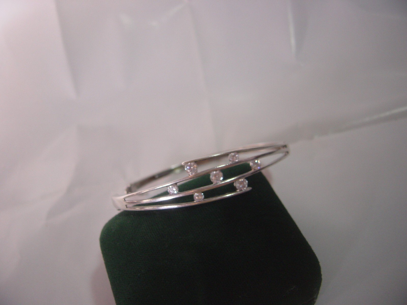 solid sterling silver unusual bangle-sparkling hi… - image 13