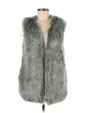 Dylan Women Gray Faux Fur Vest M