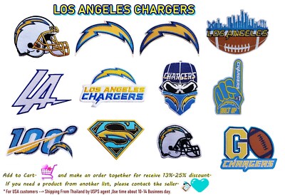Los Angeles Chargers Football NFL Patches Embroidery(From Thai by USPS)