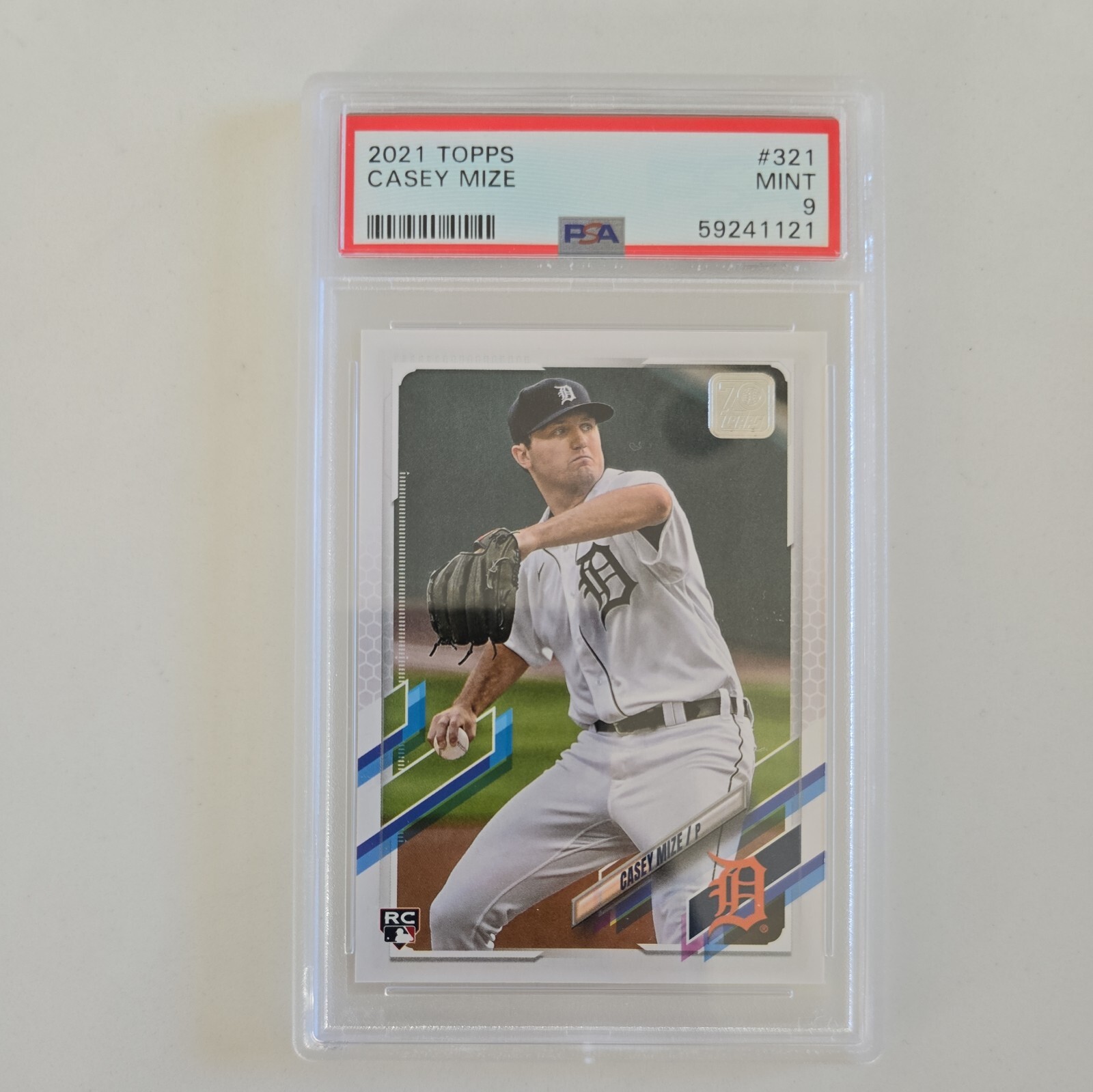 2021 Topps CASEY MIZE #321  Rookie RC  Detroit Tigers  PSA 9 MINT