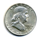 1963 D FRANKLIN HALF DOLLAR 90% SILVER 50 CENT OLD RARE 50CENT FACE COIN 10#8339 — photo 1