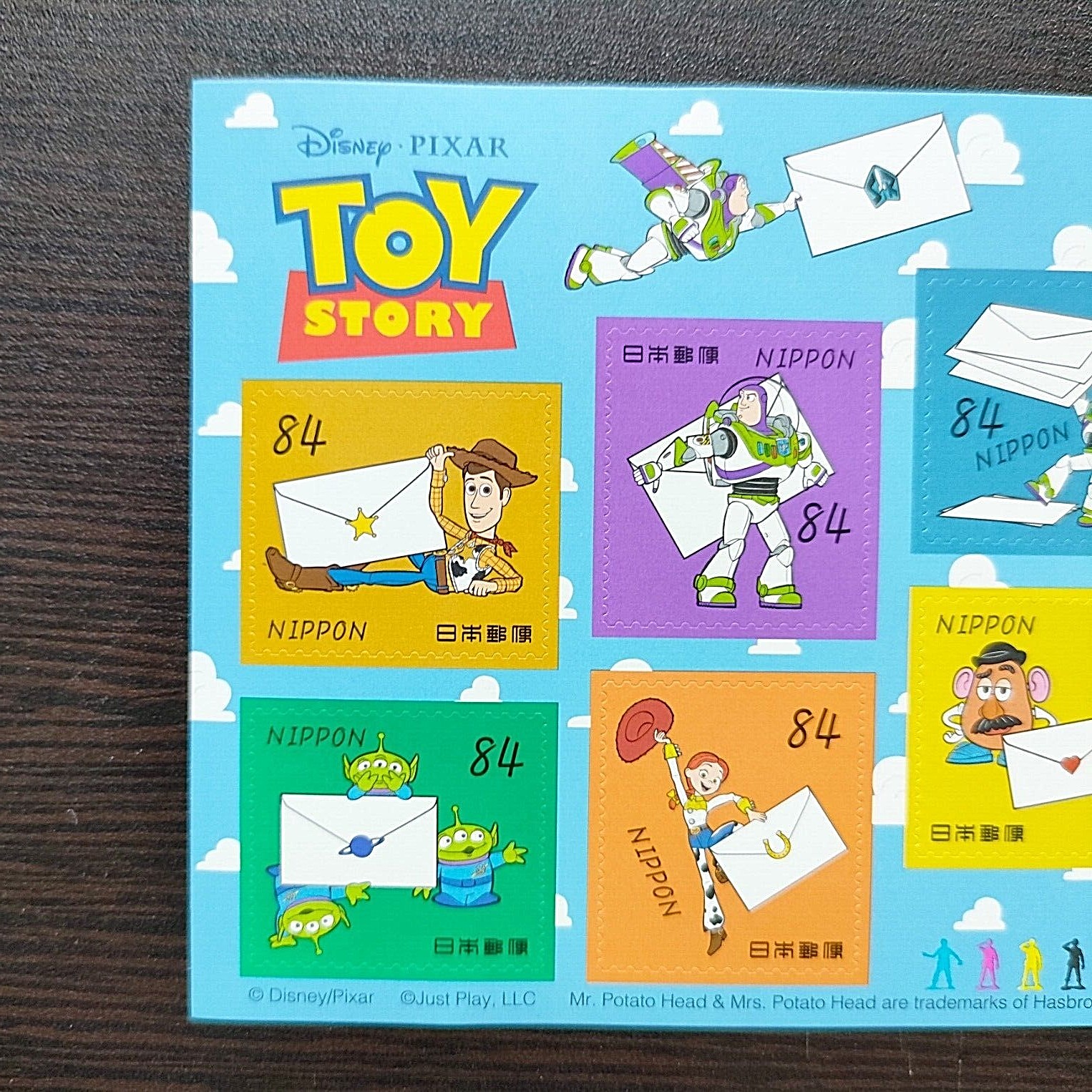 Disney Toy Story Stamps Japan Post official Postage stamp sheet 2 set w