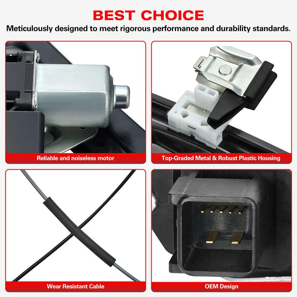 Driver dianteiro para 11-15 Chevrolet Cruze regulador de janela de energia limitada com motor - Imagem 4 de 4