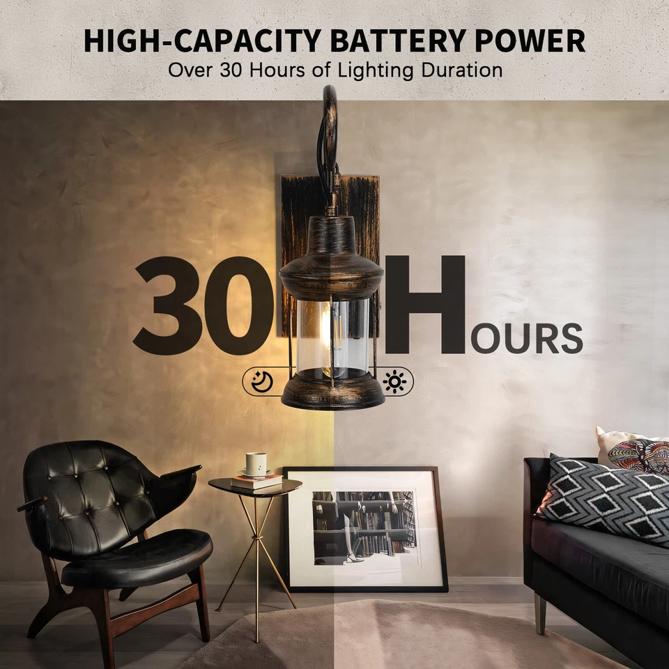 Remote Battery Operated Wall Sconce Rechargeable Oil Rub Bronze Finish Exterior - Image 4 of 4