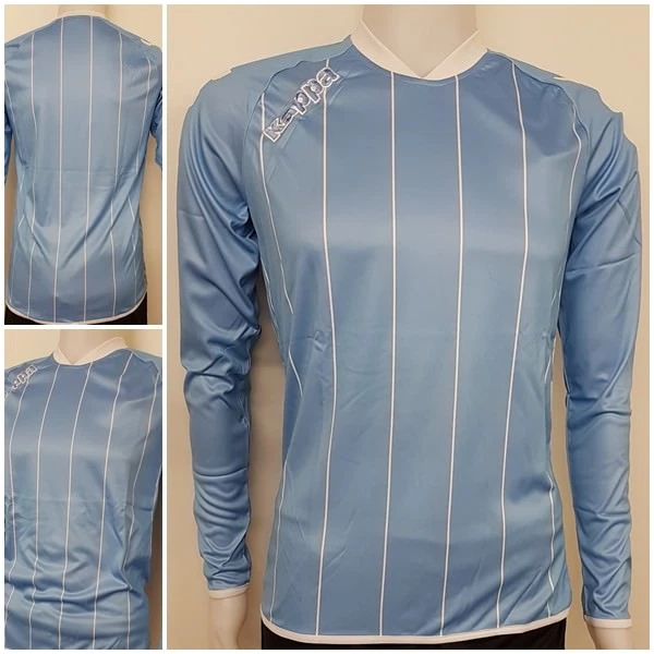 Kappa Fußball Trikot T-Shirt Jersey Longsleeve Sleeve Sport Fitness hell blau E