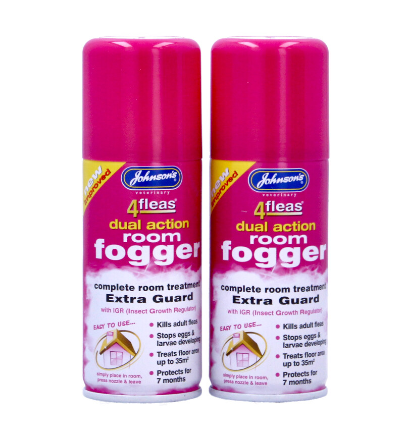 Johnsons 4Fleas Room Fogger Twin Pack 200ml - Kills Fleas Ticks Ants Cockroaches - Prevents Egg Hatching - 7 Month Protection - Image 3