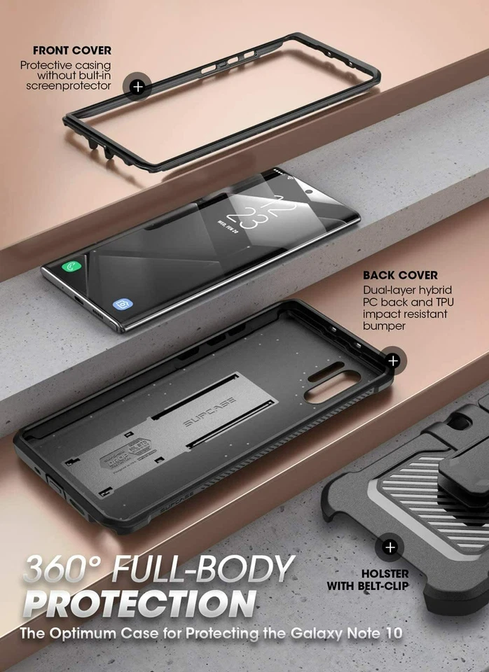 SUPCASE Nuevo Para Samsung Galaxy Note10+ Plus, Resistente Funda con Soporte Foto 2 de 4