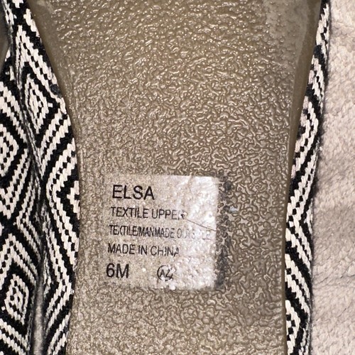 Jellypop Elsa Geometric Print Fabric Upper Round Toe Slip on Shoes Size 6 - Picture 10 of 20