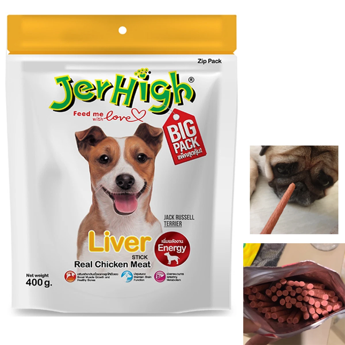 400g JerHigh Liver Stick Real Chicken Meat Dog Puppy Snack Increase energy S