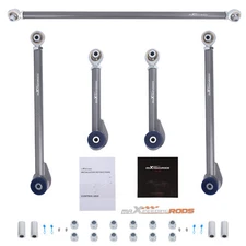 5x Adjustable Rear Control Arm + Track Bar for Toyota 4-Runner 1996-2002 2WD 4WD