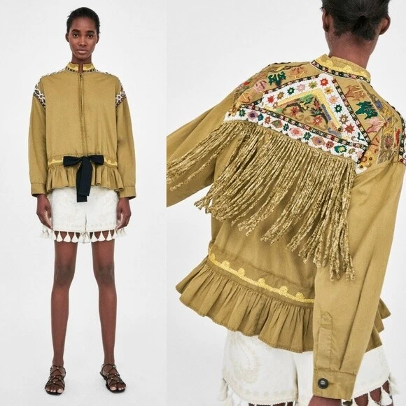 Beaded jacket cheap zara