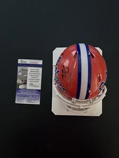 DJ Lagway Autographed Florida Gators Orange Riddell Mini Helmet JSA Cert