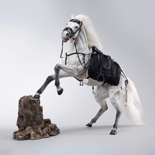 JXK Pegasus Meteor Horse Model Simulation Horse Figure w/ Base Saddle Collection - Picture 25 of 28