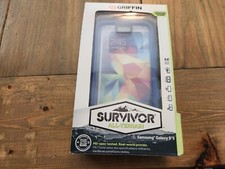 GENUINE GRIFFIN Survivor Samsung Galaxy S5 Protector Case  BLACK BLUE