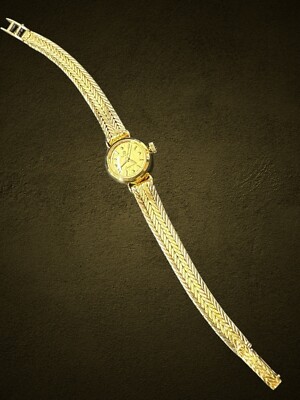 Vintage Omega Ladymatic Cal. 455 Automatic Watch Solid 18k Yellow