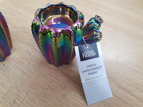 Soporte para candelabros Cactus (juego de 2) acabado pulido al aceite ASDA George Home Cosmic - Imagen 2 de 2