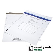 380 x 470mm A3 one-trip Disposable Security Tamper Evident Satchels, Pack of 100