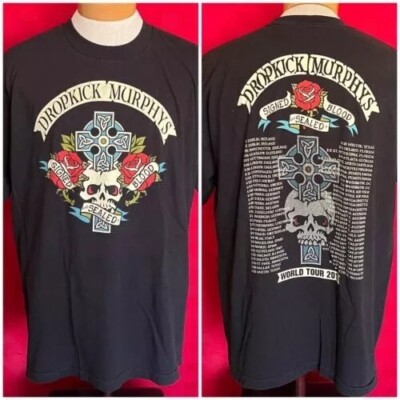 2013 Dropkick Murphys Signed & Sealed in Blood Concert World Tour Tshirt Reprint