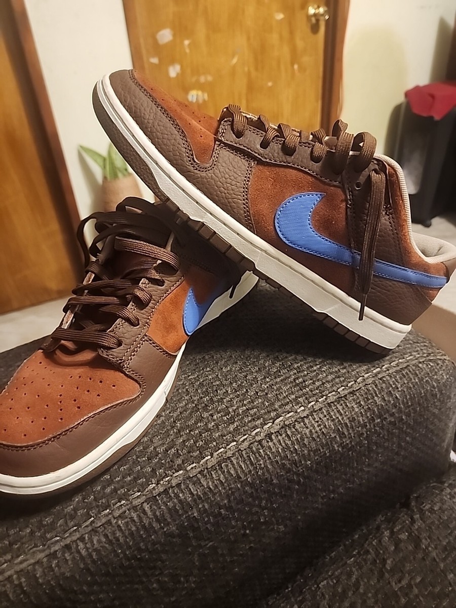 NIKE DUNKS LOWS RETRO PREMIUM CACAO WOW AND COMER BLUE SIZE 11 US
