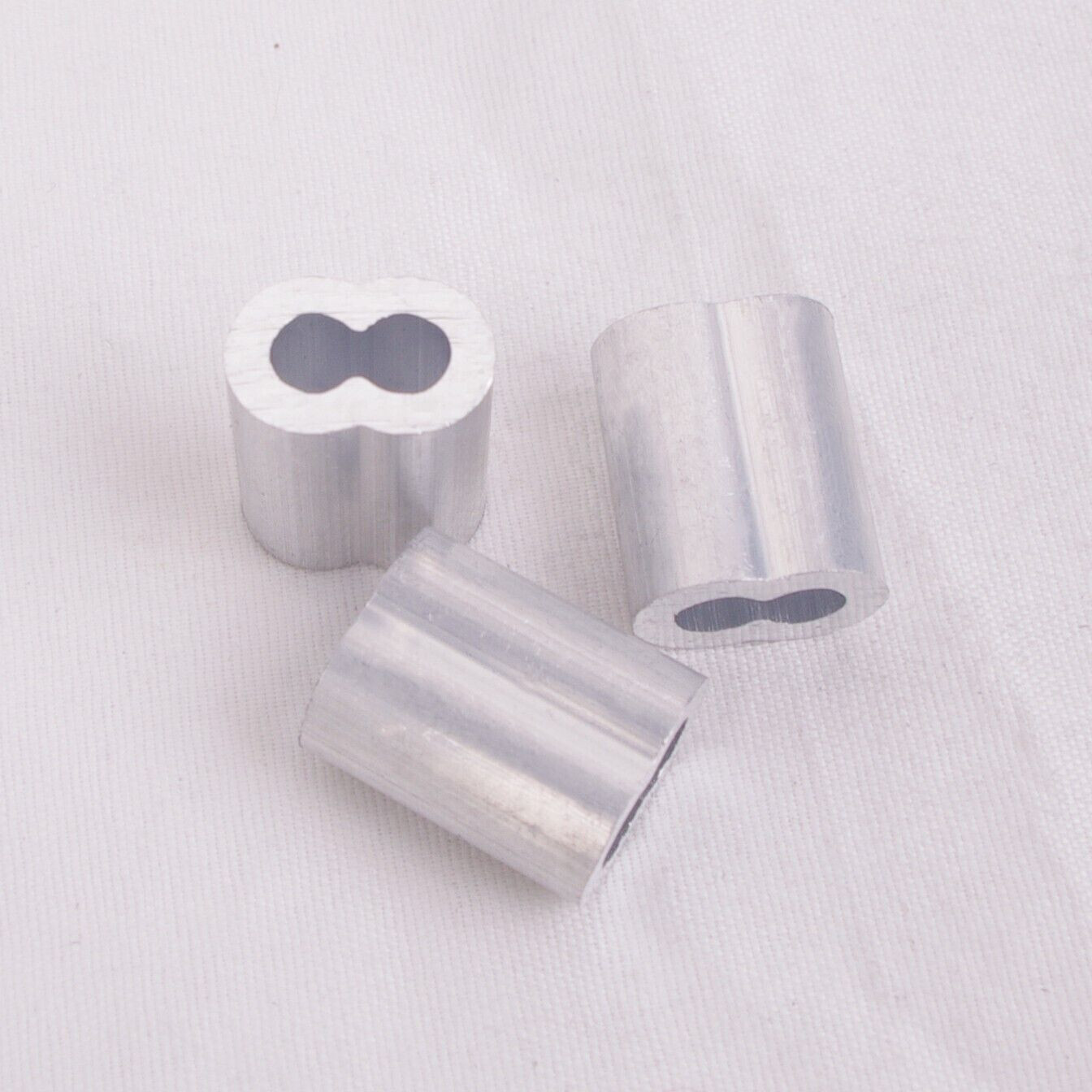 HIGOOD Wire Rope Sleeve, for Wire Rope Dia. 1/16", Aluminum Alloy, PK