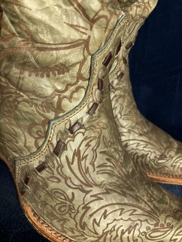 Corral Boots Women's 9 M Green Brown Hand Tooled Leather Cowgirl Pointed Toe - Bild 8 von 24