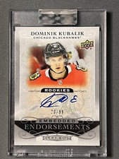 2019-20 Clear Cut Embedded Endorsements Dominik Kubalik