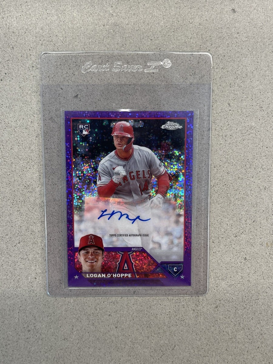 2023 TOPPS CHROME UPDATE LOGAN O'HOPPE PURPLE SPECKLE