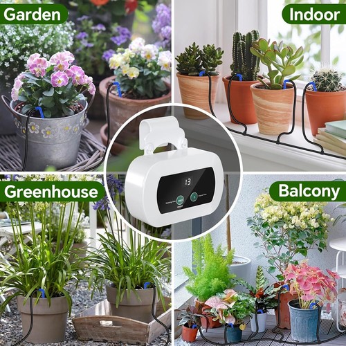 Solar Self Watering Plant Drip Irrigation System 10 Plants for garden greenhouse - Picture 7 of 9