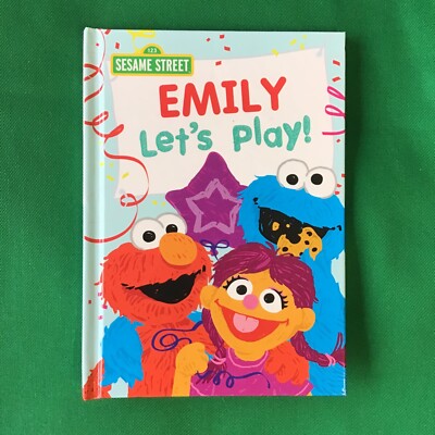 EMILY Personalized Name HC Book 123 Sesame Street Lets Play Put Me In The Story