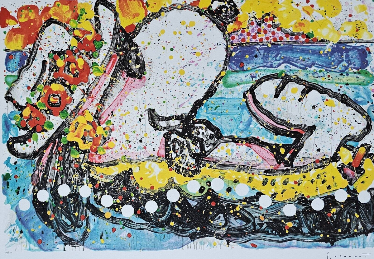 TOM EVERHART Chillin Snoopy dog PEANUTS Hand signed Lithograph