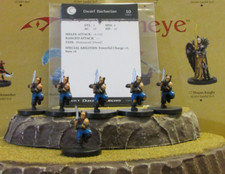 D D Miniatures Dwarf Barbarian 18 - Lot of 6